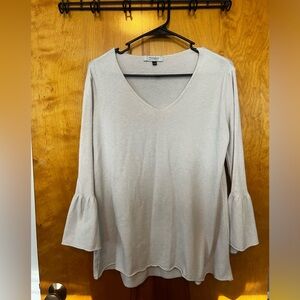 Nostalgia Cream Bell Sleeve Top Size M/L